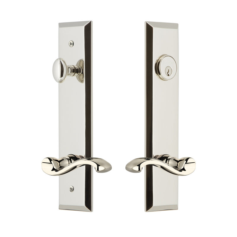 Ensemble de vestibule Fifth Avenue, Nickel poli, 2.75", Gauche
