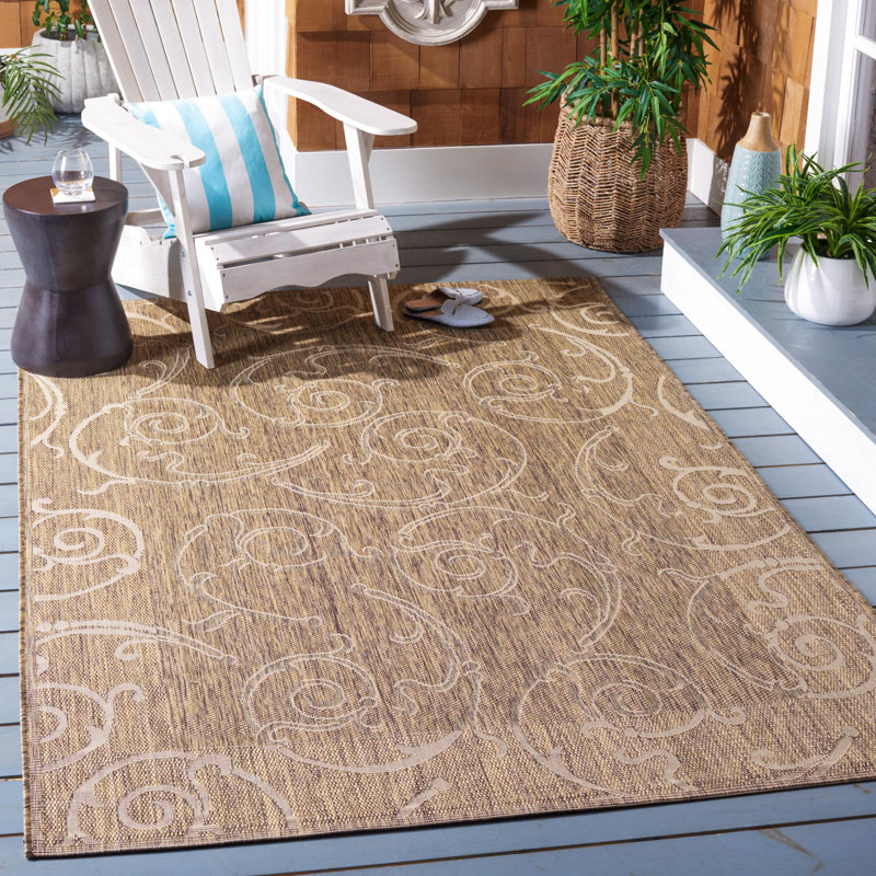Tapis d'intérieur / extérieur Darryl-James, Rectangle 6 pi 7 po x 9 pi 6 po