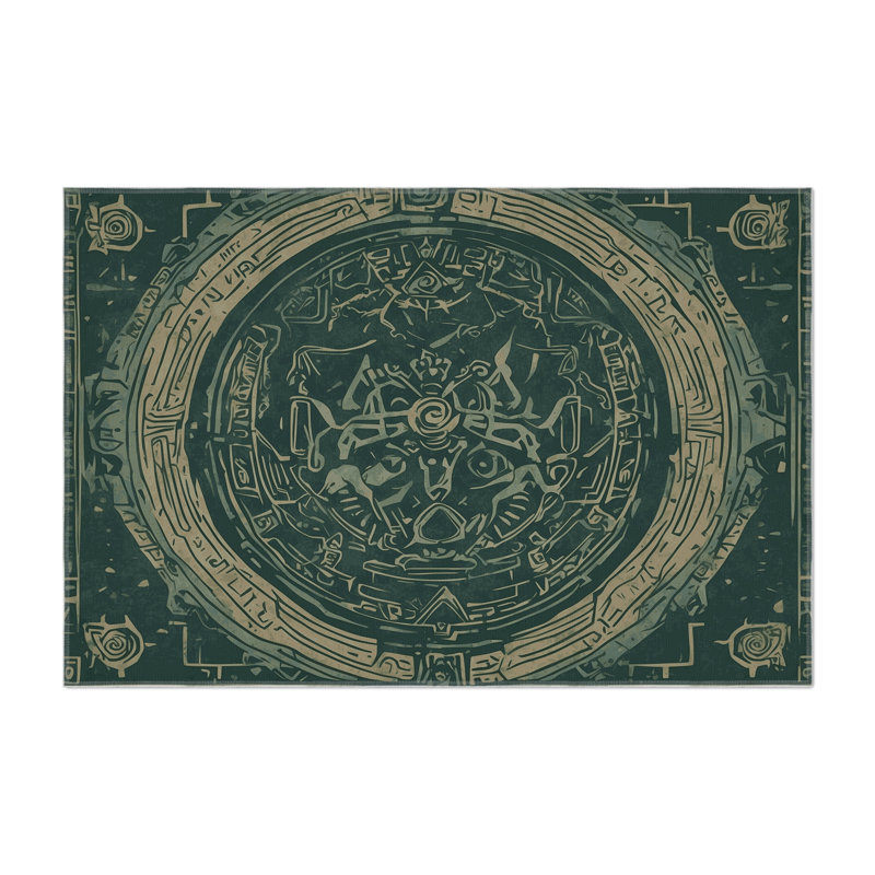 Forgotten Prophecy Indoor And Outdoor Area Rug, Rectangle 4' x 6'