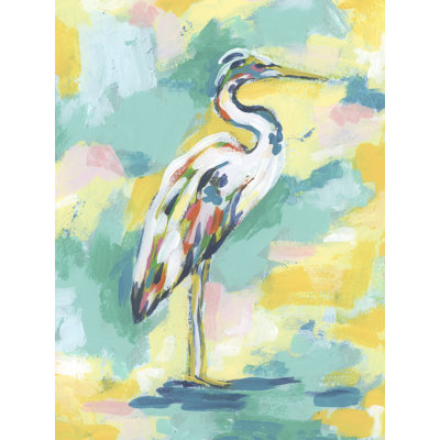 Tashona Bright Heron Fresco III by June Erica Vess - Wrapped Canvas Print