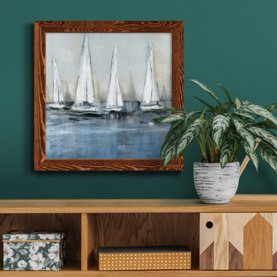 Simple Grateful Floral - peinture sur toile encadrée