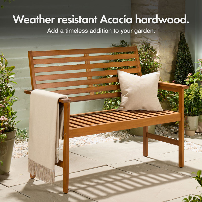 Alize Solid Wood Acacia Outdoor Bench