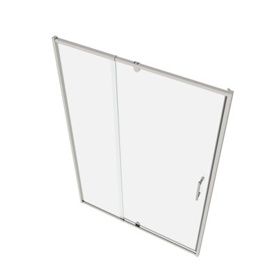 1/4" Tempered Glass Bathroom Shower Door, 50 - 54" W X 71" H, Finish Look, Pivot Swing Mechanism, Simple Install Technique, Magnetic Closure, Leak Proof Design Door With Clear Glass, Finish,