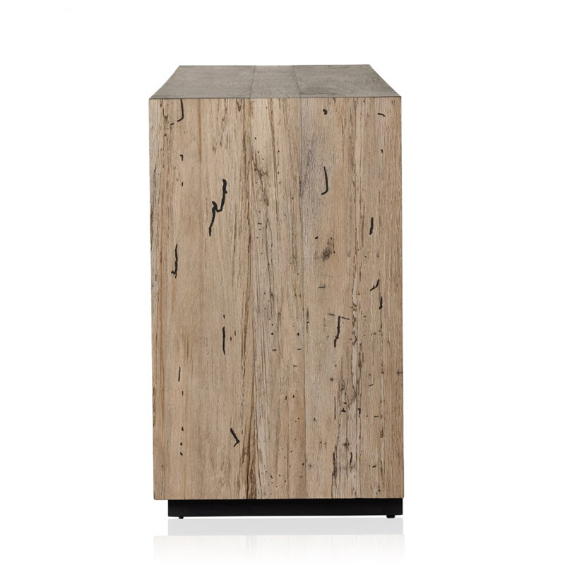Abaso 94.5'' W Sideboard, Rustic Wormwood Oak