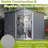 8X6 Ft Metal Outdoor Shed With Lockable Doors - Galvanized Steel For All Weather In Garden, Patio, Backyard, Lawn, Gray Foldable Storage Weather, Wear