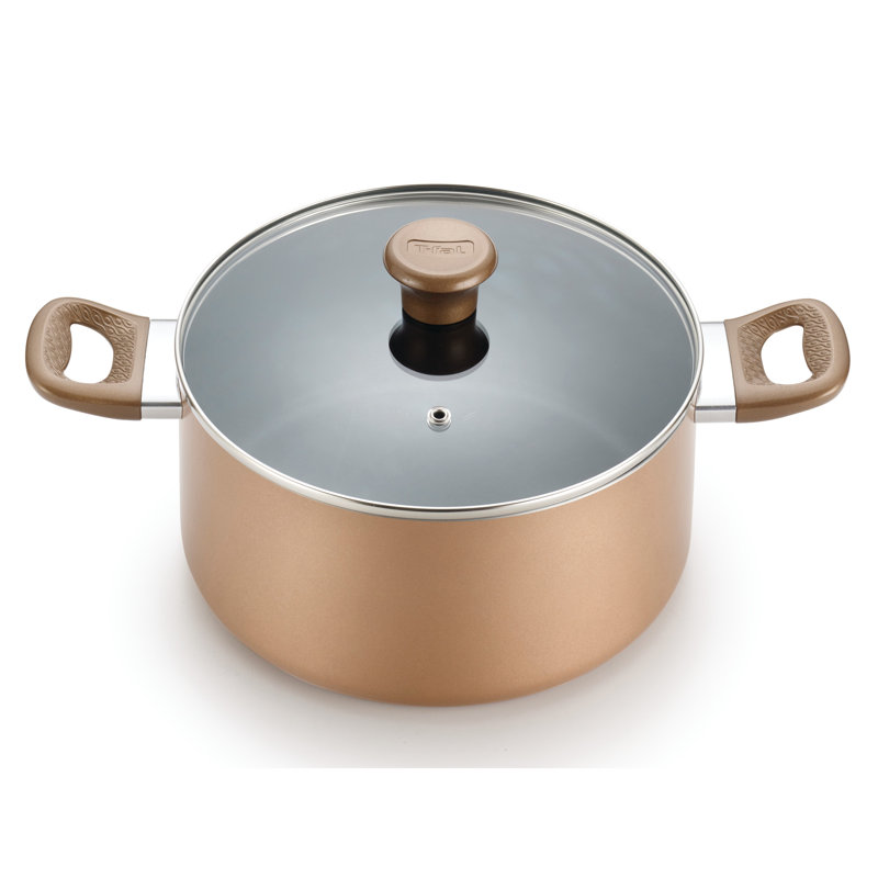 T-fal Excite Nonstick Aluminum Cookware Set, Bronze