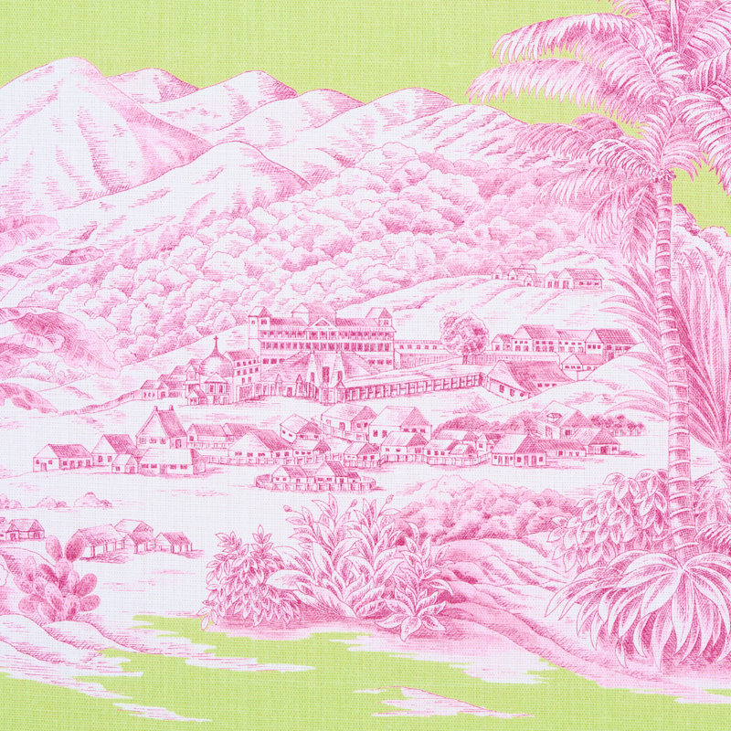 Toile Schumacher x Victor Glemaud, Rose / vert