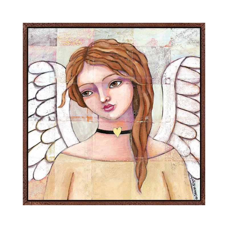 Ashley's Guardian by Teresa Kogut - Print on Canvas, Classic Brown Wood Floater Framed, 93.98cm H x 93.98cm W x 3.81cm D
