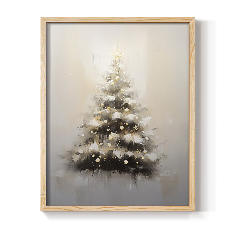 Art des Fêtes de Noël - série 2 - CXVI, reproduction encadrée - bois massif, Naturel, H 21 po x l 17 po