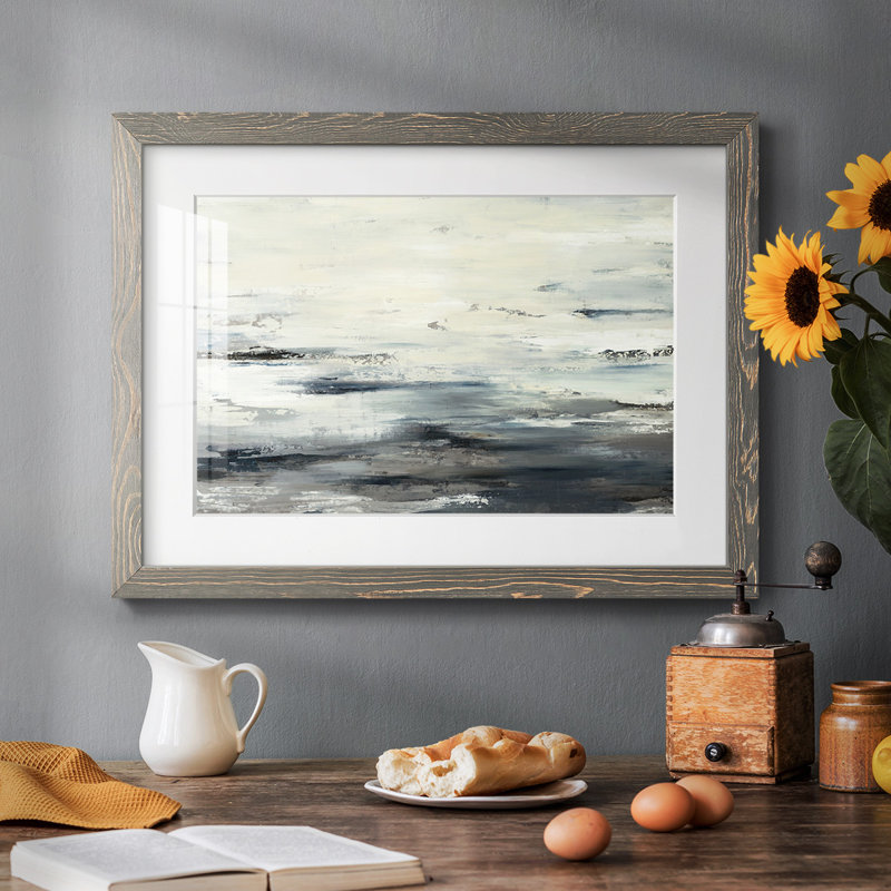 On the Stormy Seas - impression d'un cadre photo unique, Gris, H 26 po x l 38 po x P 1,5 po