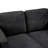 Modern Chaise Lounge Sofa Bed 53.5" Upholstered Sofa Couch Free-Combined Sofa Chaise With Dual-Layer Armrests For Living Room, Black-1360575215