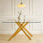 Table de salle à manger rectangulaire en verre trempé Seraphine-1930431809