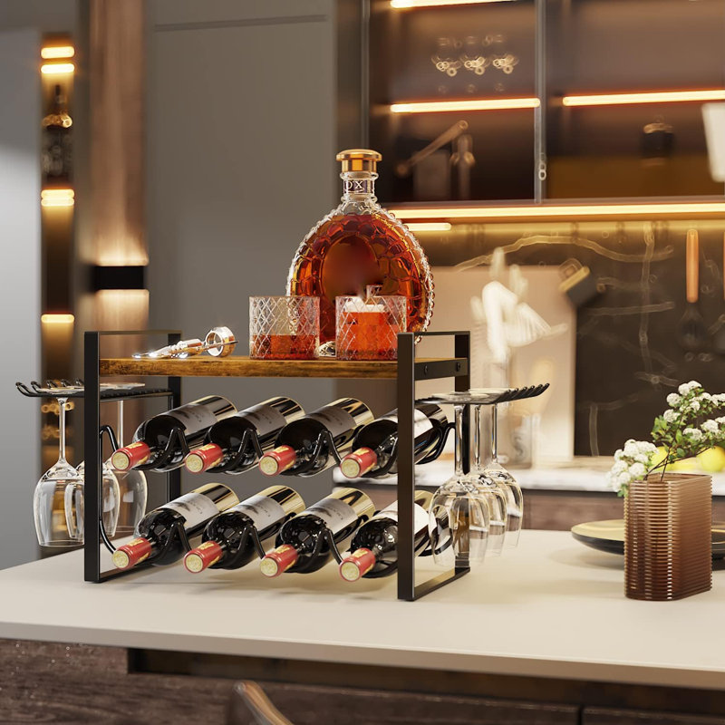 Metal Desktop Wine Rack
