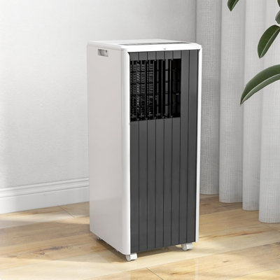 8000 BTU Portable Air Conditioner, Cools Rooms Up to 350 Sq.ft, 3-in-1 Unit with Fan & Dehumidifier Modes, Includes Remote Control, 24H Timer, Easy-Install Kit & Casters for Bedroom Office RV