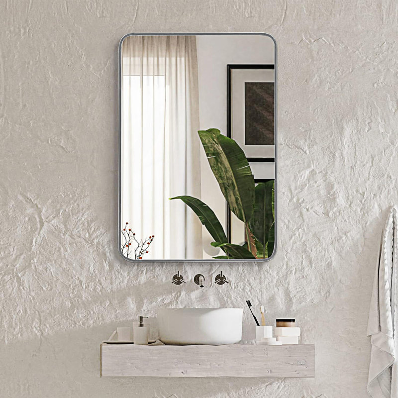 Miroir de salle de bain, Argent argent, 30,05 po x 22,05 po 