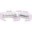249cm Wide Patio Sectional Set