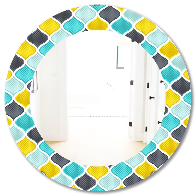 Miroir d'appoint mural Ornament, H 31,5 po x l po