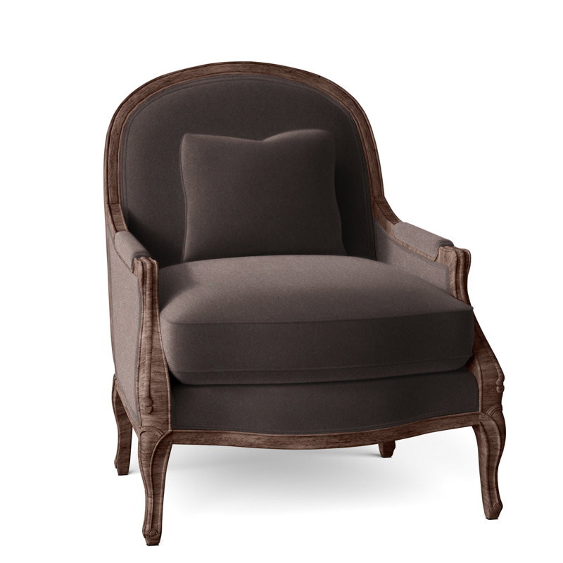 Adair Upholstered Armchair, Walnut, 9953 Mink Polyester