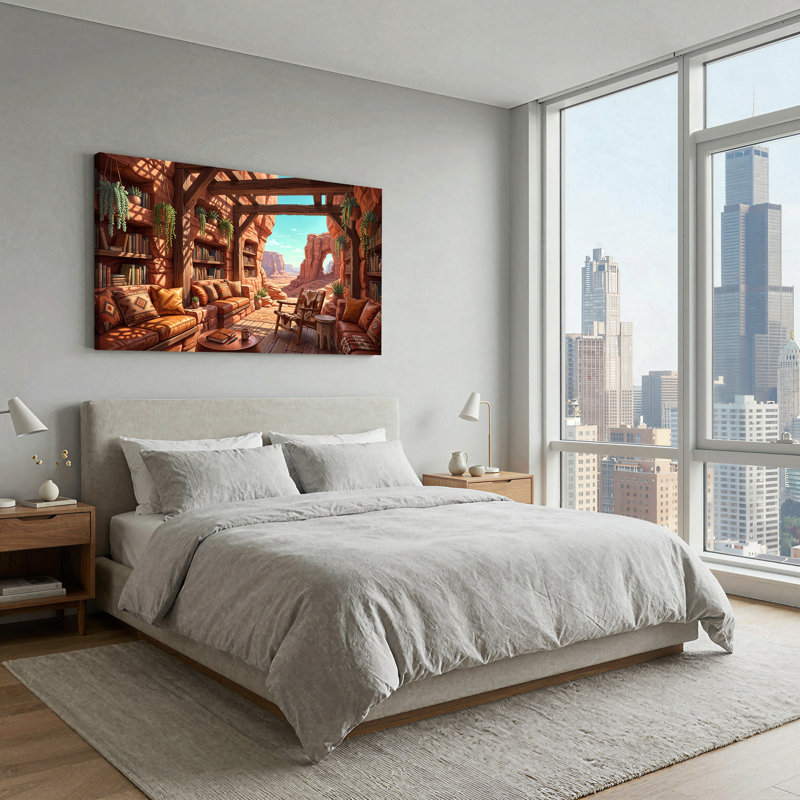 Art mural sur toile Cliff Dwelling, 32“W x 16”H