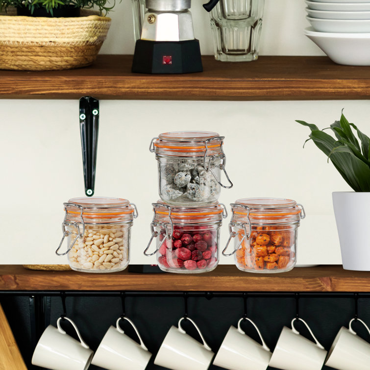 Anchor Hocking 6-Piece Glass Kitchen Food Storage Set with Red Lids