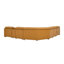 Canapé modulaire en cuir avec siège inclinable et appui-tête réglable et console de rangement avec porte-gobelets-123065554-123065553