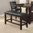 Dining Room Furniture 6Pc Counter Height Dining Set Dining Table W Storage 4X High Chairs 1X Bench Faux Leather Tufted Seats Faux Marble Table Top