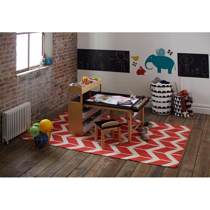 Tapis rouge en laine tissé à la main et à plat, Rectangle 8 pi x 11 pi