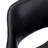Black Leather Look Chrome Metal Office Chair, Adjustable Height, Swivel, Ergonomic, Armrests, Computer Desk Work, Contemporary Modern