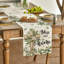 Chemin de table en croix à feuilles d'olivier en polyester durable et facile d'entretien pour la maison