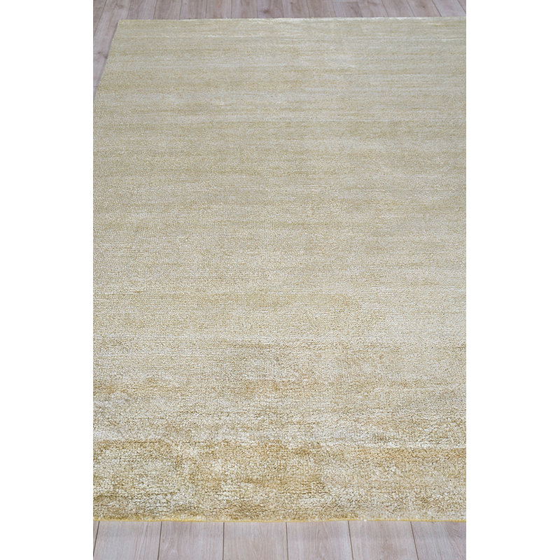 Plush Area Rug in Gold/Gray, Rectangle 10' x 14'