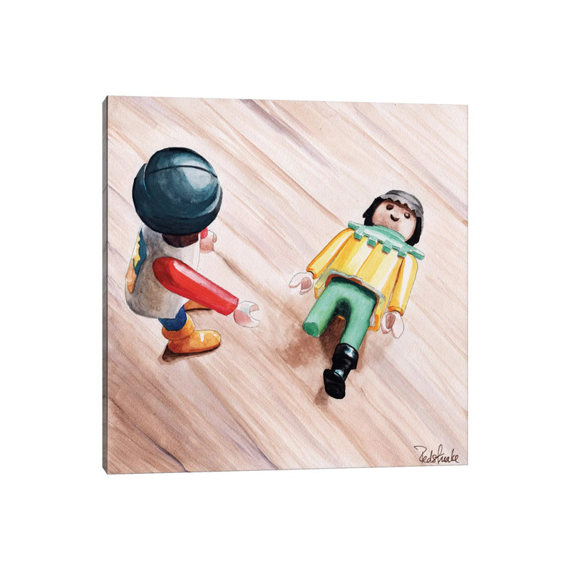 Where's Your Leg by Jennifer Redstreake - No Frame Gallery-Wrapped Canvas Giclée on Canvas, 30.48cm H x 30.48cm W