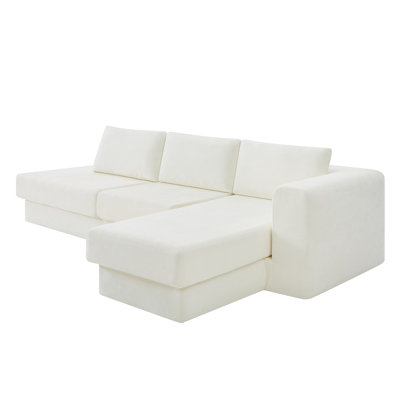 Canapé modulaire en L de 113 po