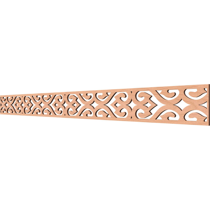 Keene Fretwork Moulding, Alder, 4" H x 46.375" W x 0.25" D