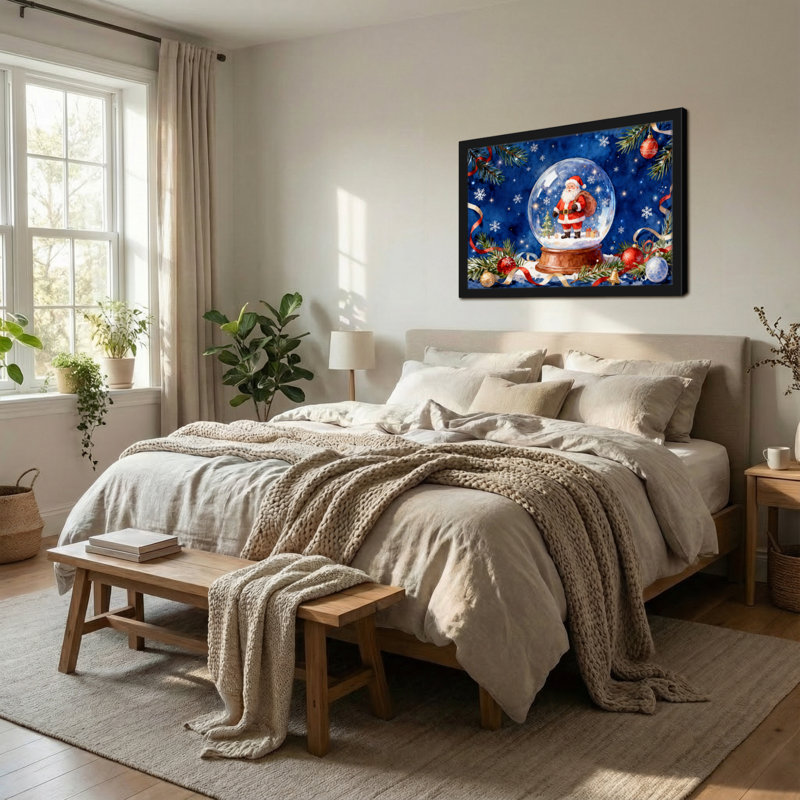 Boule de Noël avec boule de neige et décorations de Noël