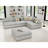 5-Piece Minimalist Modern Soft-Upholstered Sectional With Ottoman