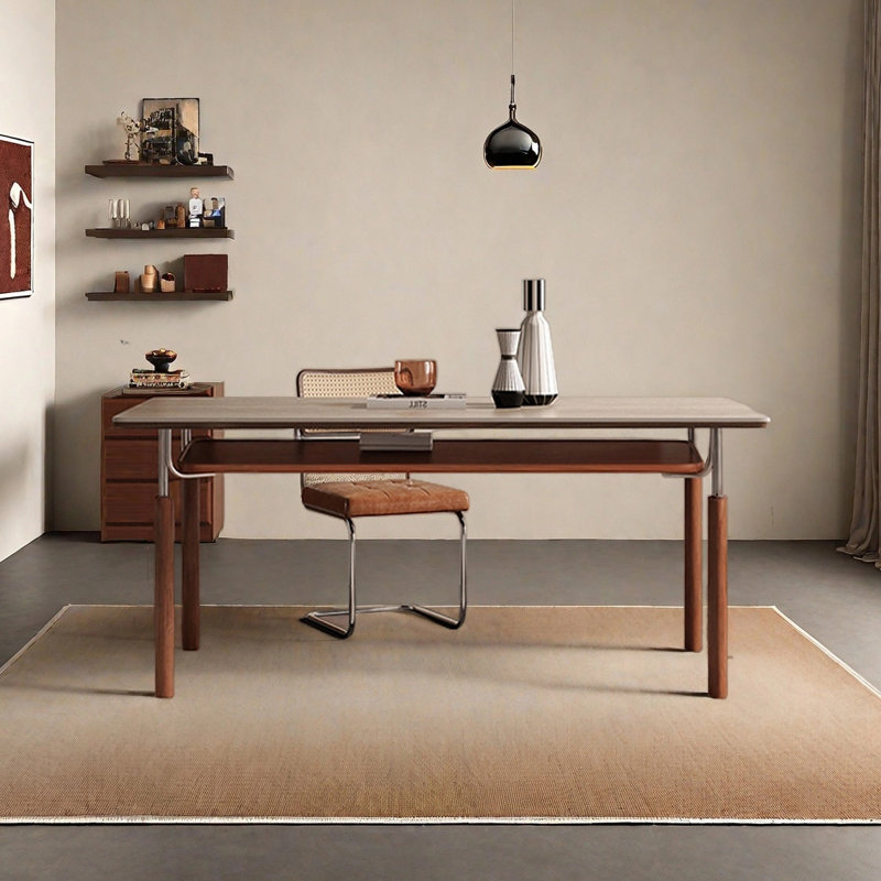 High-end retro dining table, 29.53"H x 55.12"L x 31.5"W