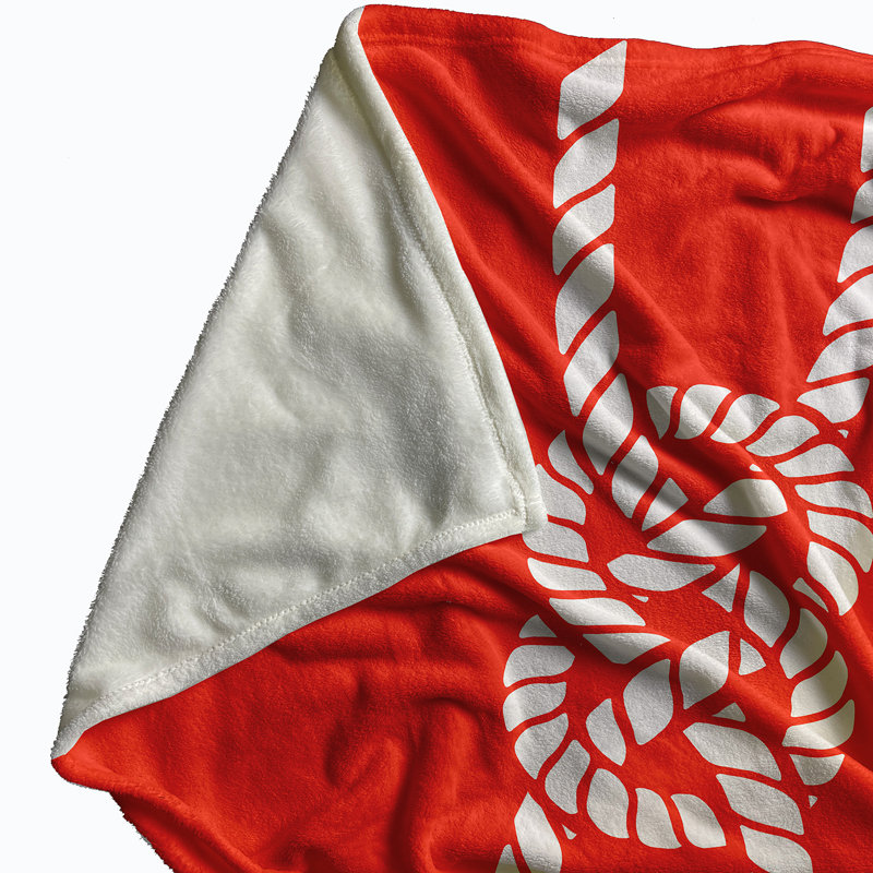 Kelbark Plain Weave / Muslin Throw Blanket, Orange