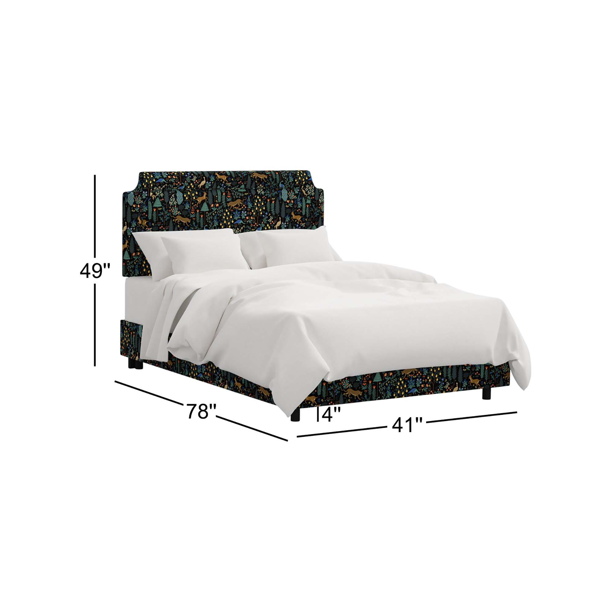 Hampton Bed, Twin, Menagerie Black
