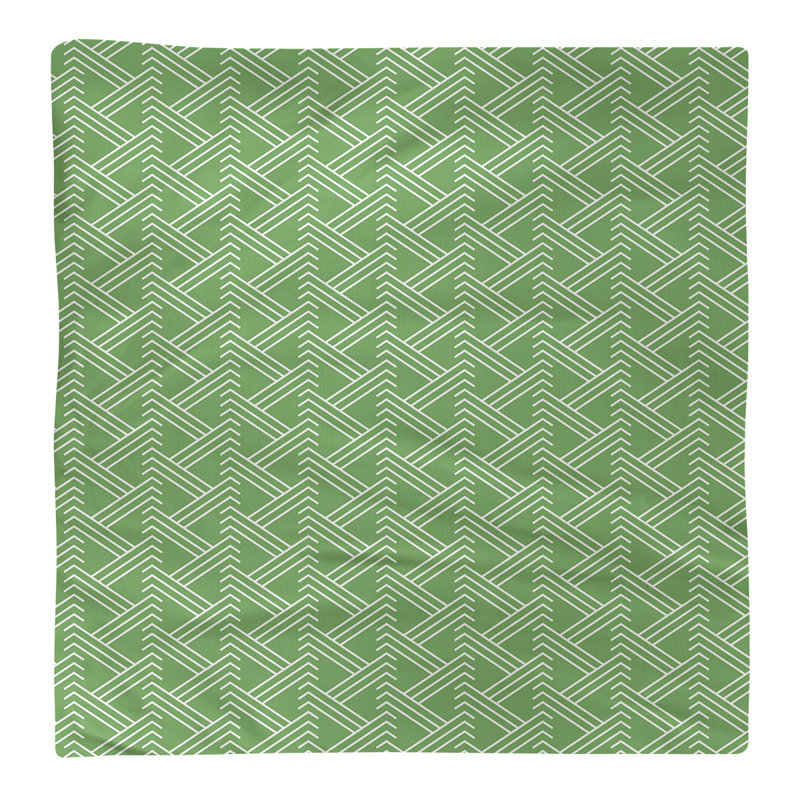 Serviette de table en coton Zig Zag, Croisé en coton, Vert foncé, H 0,1 po x l 10 po x P 10 po