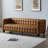 Faux Leather Square Arms Sofa-1820623969