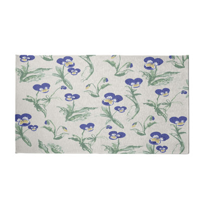 Tapis décoratif florale pourpre/vert alvordton