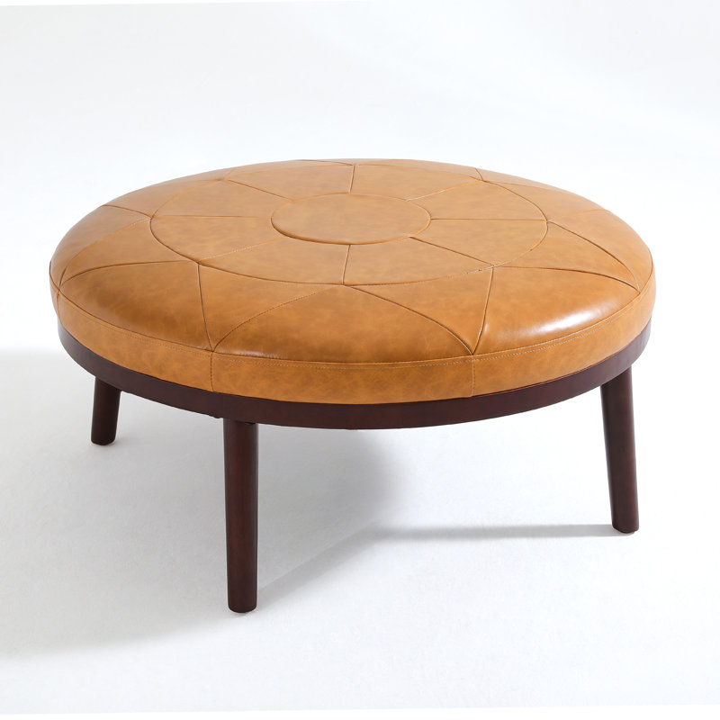 93.2Cm Wide Rectangle Footstool Ottoman, Brown