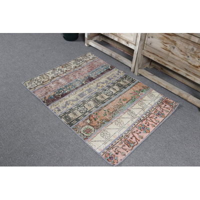 Handcrafted Vintage Turkish Rug With Vibrant Colors For Bohemian Style Home Decor