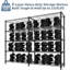 177.8cm H Storage Shelves 601 kg Metal Shelving, 177.8 cm Wide Wire Shelf 5-Tiers Storage Shelving Unit Heavy Duty, L-Shaped Wire Rack for Kitchen Office Pantry Garage