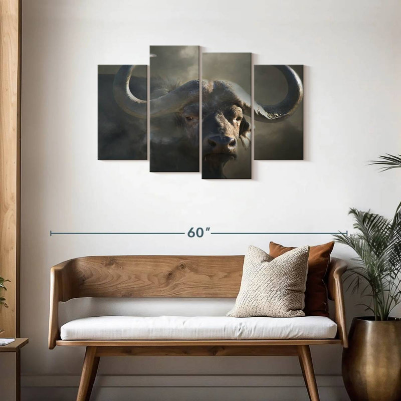 Brampt Cape Buffalo, 27" H x 43" W