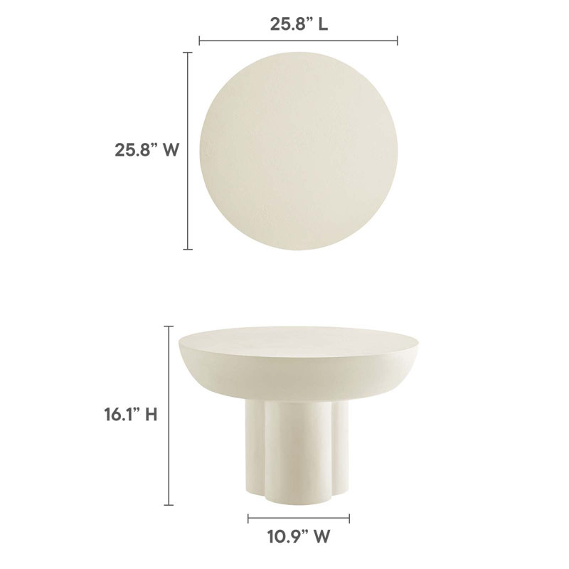 Modway Caspian Coffee Table, White