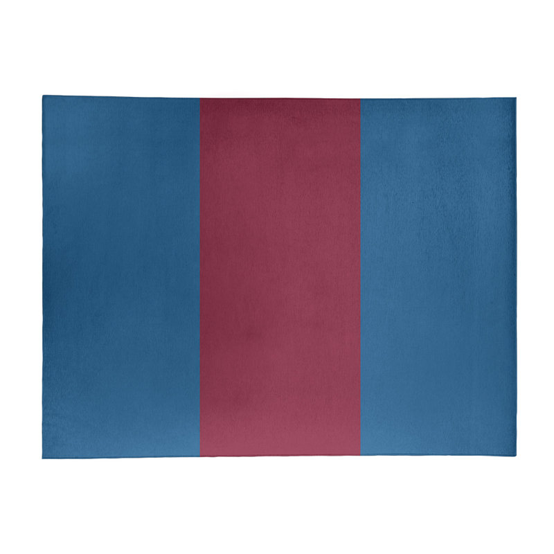 Tapis bleu à rayures de hockey national, Rectangle 8 pi x 10 pi