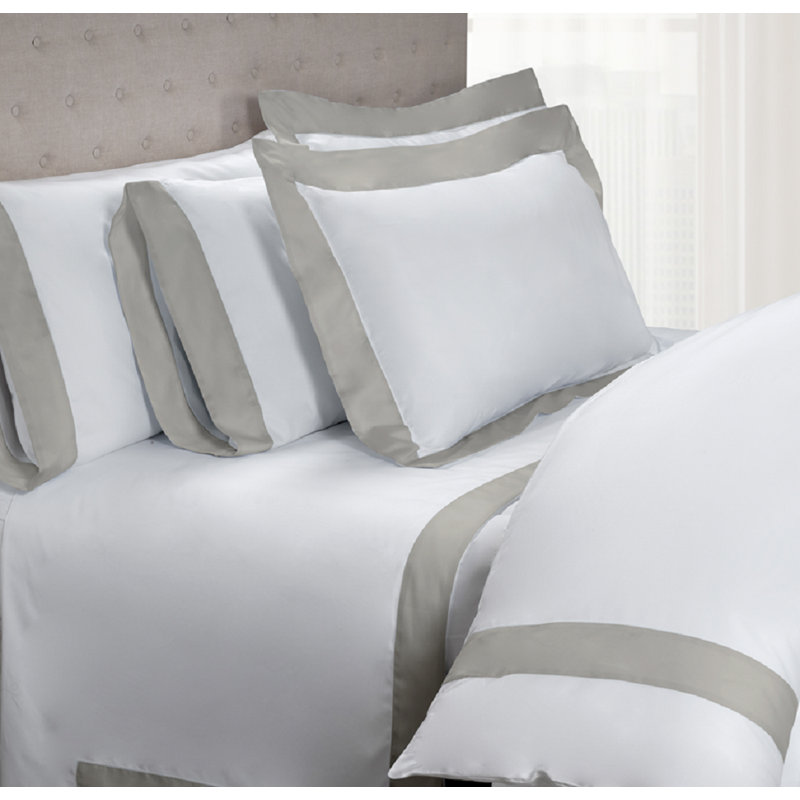 Eliana Sateen Pillow Case, Colonial Gray, King