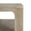 Table basse carrée avec rangement, frêne clair