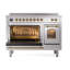 Cuisinière à induction 48 pouces avec 6 éléments à induction ILVE Nostalgie II Series (porte en verre)-805947472